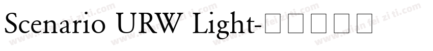 Scenario URW Light字体转换